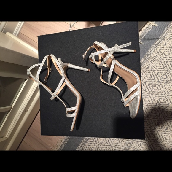 Silver SANDALS! Evening Wedding, PROM party heels - Picture 7 of 9